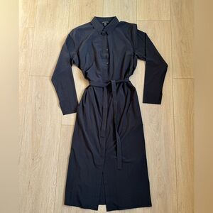 Athleta Black Long Sleeve belted Dress M